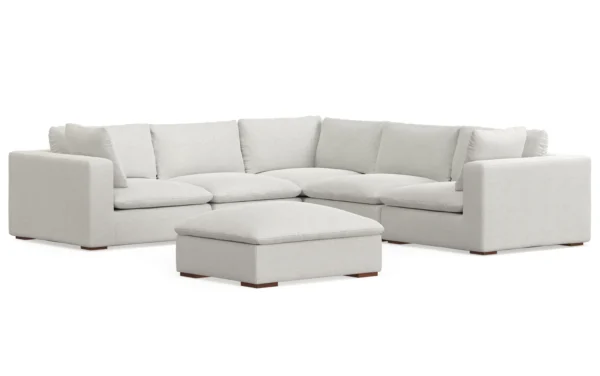 Corner Sectional Sofa and Ottoman